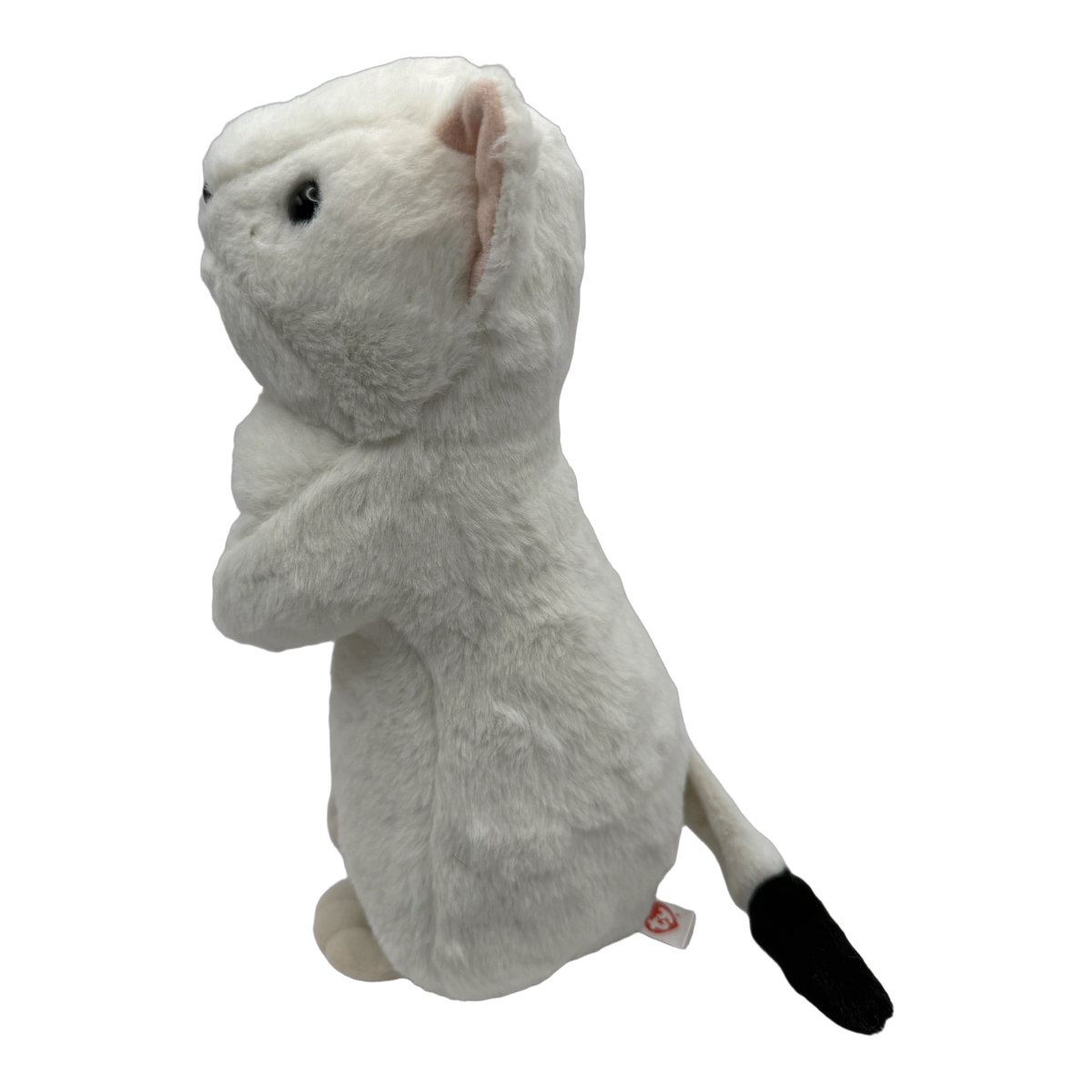 Ty Inc おこじょぬいぐるみ 2L 冬毛(白) 側面