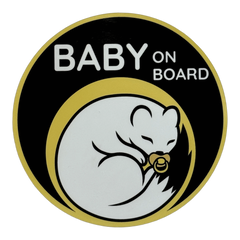 オコジョの BABY ON BOARD マグネットステッカー