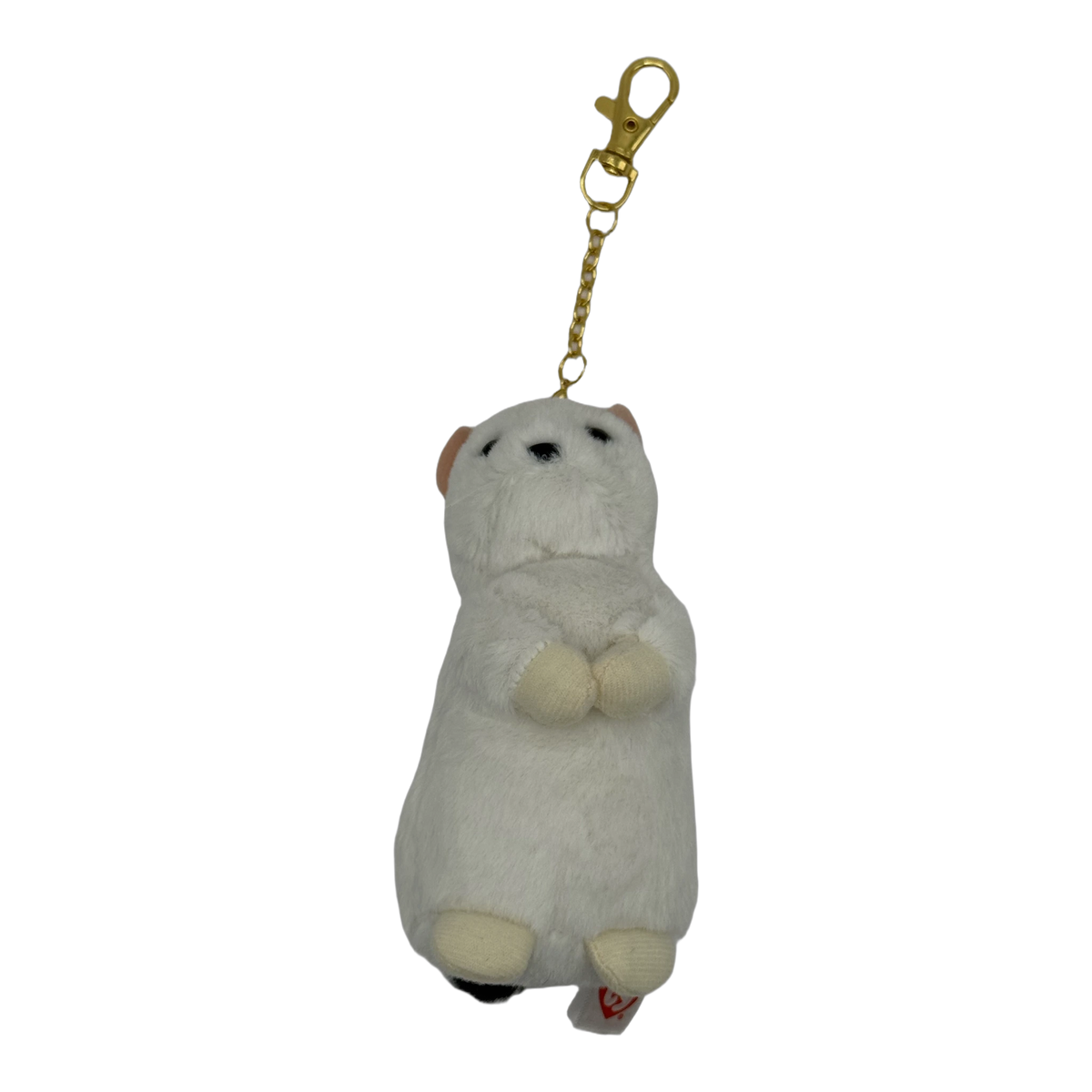 Ty Inc おこじょぬいぐるみキーホルダー 冬毛(白) 金具