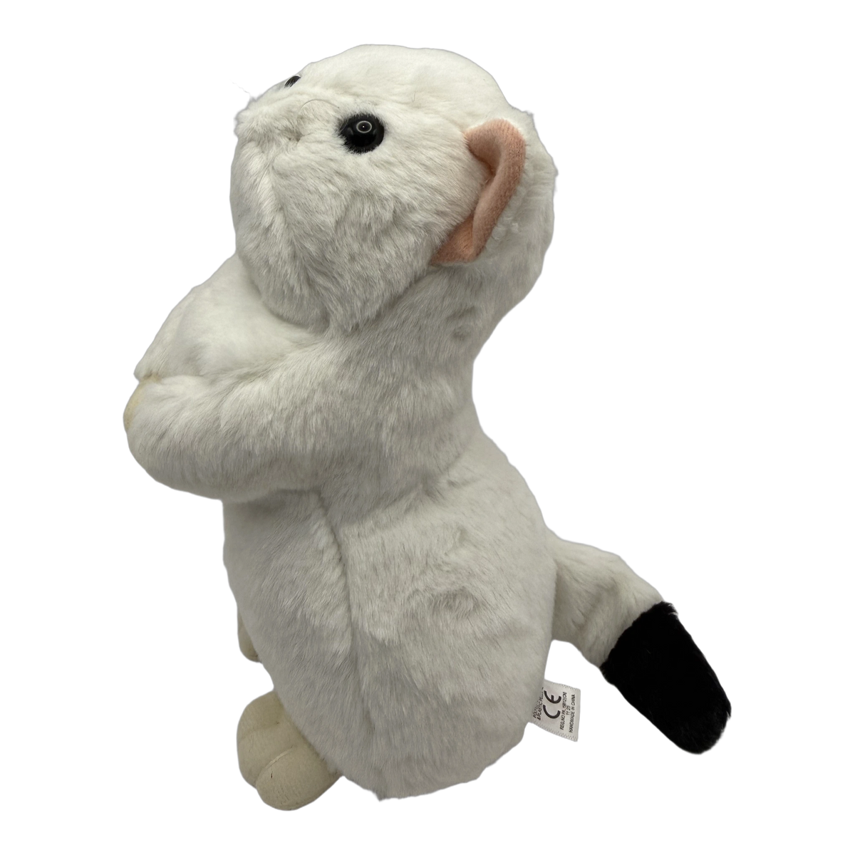 Ty Inc おこじょぬいぐるみ M 冬毛(白) 側面