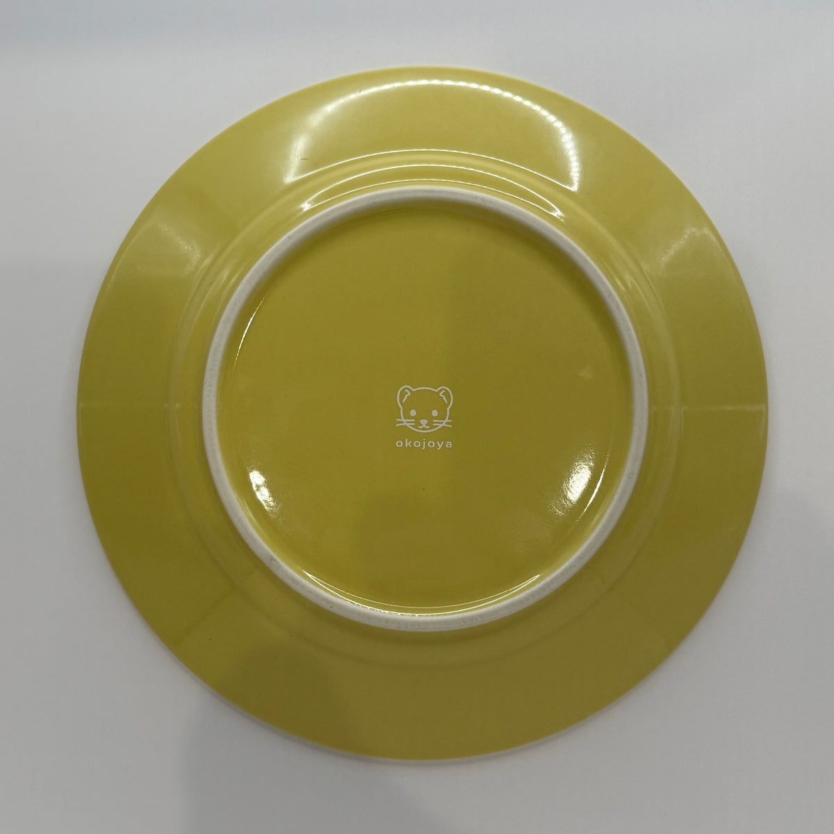 える おやすみプレート「食べたあとのしあわせ」裏面・okojoyaロゴ｜okojoya